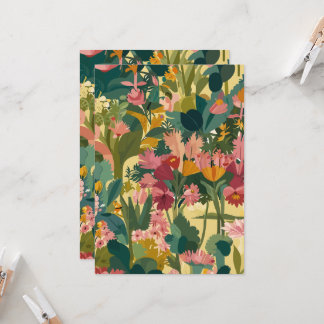 Uitnodigingen Bloomy Gargen patroon