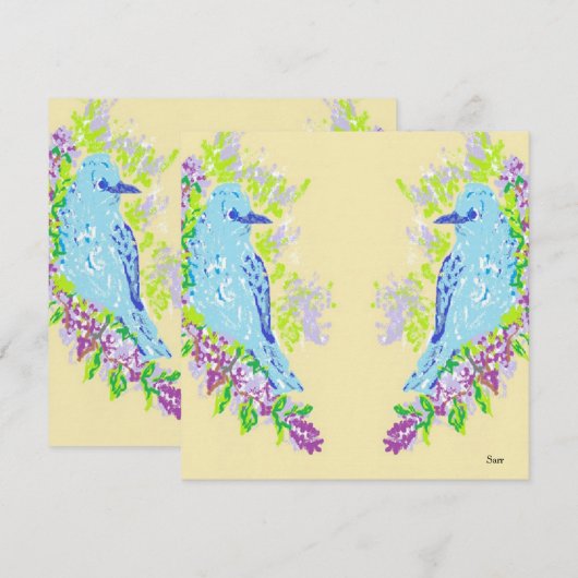 Uitnodigingen BlueBirds (Voorkant / Achterkant)