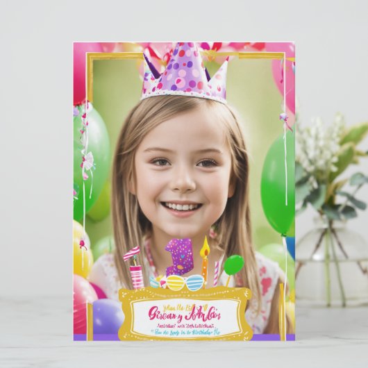 Uitnodigingen & briefpapier > Verjaardagskoord (Staand voorkant)