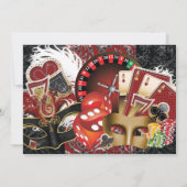Uitnodigingen casino Masquerade Party (Achterkant)