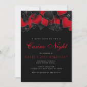 Uitnodigingen casino Night Party (Voorkant)