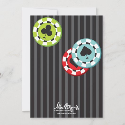 Uitnodigingen casino Night Party (Achterkant)
