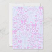 Uitnodigingen Coquette Roze Lint Baby Shower Roze  (Voorkant)