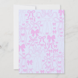 Uitnodigingen Coquette Roze Lint Baby Shower Roze 