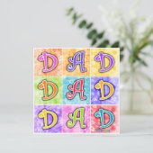 Uitnodigingen - DAD Pop Art (Staand voorkant)