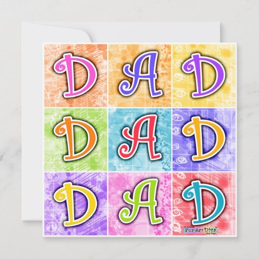 Uitnodigingen - DAD Pop Art (Voorkant)