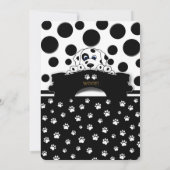 Uitnodigingen Dalmatische Puppy Party (Achterkant)