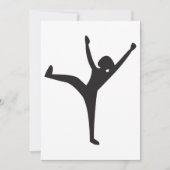 Uitnodigingen danser silhouet (Voorkant)
