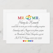 Uitnodigingen - de heer & de heer Wedding Invite (Voorkant / Achterkant)