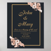 Uitnodigingen de la fête de afstuderen simple et m poster (Voorkant)