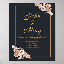 Uitnodigingen de la fête de afstuderen simple et m poster