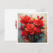 Uitnodigingen - De Rode Rozen Kunstwerk (Voorkant / Achterkant)