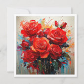 Uitnodigingen - De Rode Rozen Kunstwerk (Voorkant)