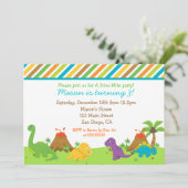 Uitnodigingen Dinosaur Birthday Party (Staand voorkant)