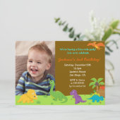 Uitnodigingen Dinosaur Birthday Party (Staand voorkant)