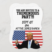 UITNODIGINGEN DONALD TRUMP FEESTJE Aangepast (Voorkant / Achterkant)