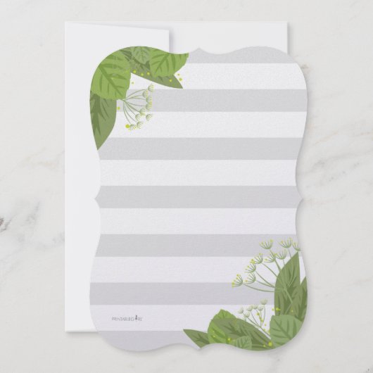 Uitnodigingen | douchen | Kruidenbloemen (Achterkant)