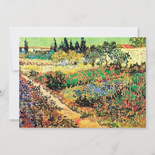 Uitnodigingen. Drijvende tuin met pad Kaart (Achterkant)