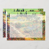 Uitnodigingen. Drijvende tuin met pad Kaart (Voorkant / Achterkant)