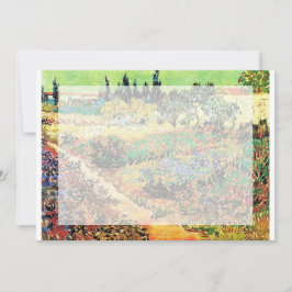 Uitnodigingen. Drijvende tuin met pad Kaart