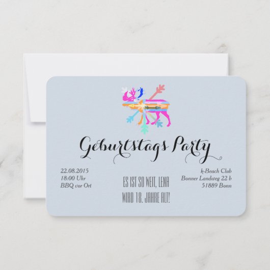 Uitnodigingen eland (Achterkant)