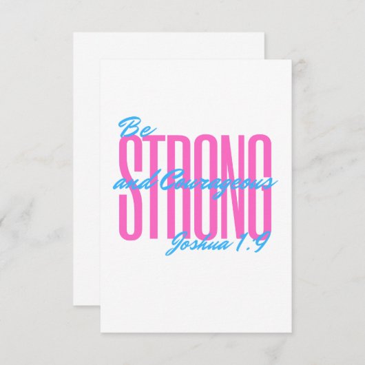 Uitnodigingen en aankondigingen Jozua 1:9 (Voorkant / Achterkant)