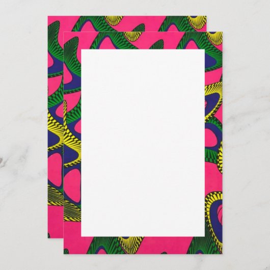 Uitnodigingen en aankondigingen voor Afrikaanse af (Voorkant / Achterkant)