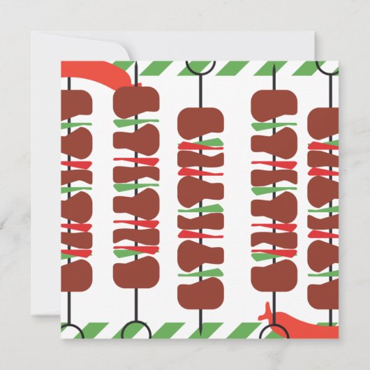 Uitnodigingen en aankondigingen voor grill en chil (Achterkant)