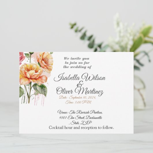 Uitnodigingen en briefpapier (Staand voorkant)