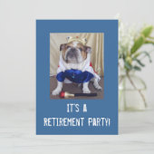 Uitnodigingen Engelse Bulldog Retirement Party (Staand voorkant)