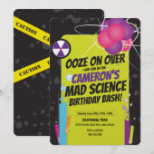 Uitnodigingen | Geboortedag | Mad Science (Voorkant / Achterkant)