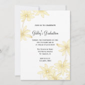 Uitnodigingen Gele Daisies Graduation Party (Voorkant)
