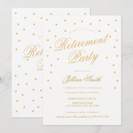 Uitnodigingen Golden Retirement Party