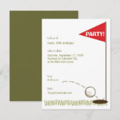 Uitnodigingen Golf Party (Voorkant / Achterkant)