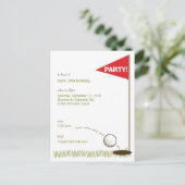 Uitnodigingen Golf Party (Staand voorkant)