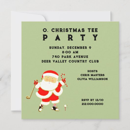 Uitnodigingen Golf Party (Voorkant)