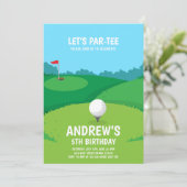 Uitnodigingen Golf Party (Staand voorkant)