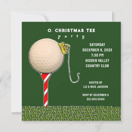 Uitnodigingen Golf Party (Voorkant)