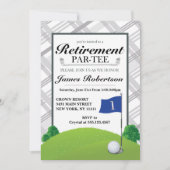 Uitnodigingen Golf Retirement Party (Voorkant)