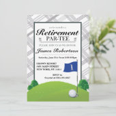 Uitnodigingen Golf Retirement Party (Staand voorkant)