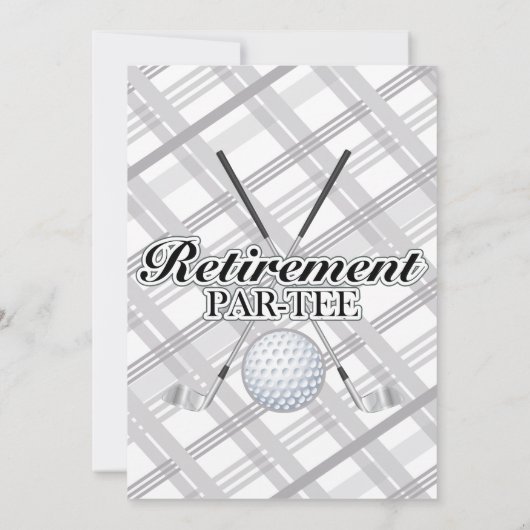 Uitnodigingen Golf Retirement Party (Achterkant)