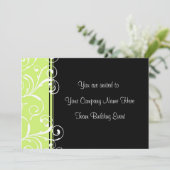 Uitnodigingen Groen voor de Enterprise Team Buildi (Staand voorkant)