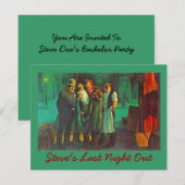 UITNODIGINGEN GROOM'S AFSCHEIDSFEESTJE Vannacht Af (Voorkant / Achterkant)