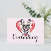 Uitnodigingen Hond (Staand voorkant)