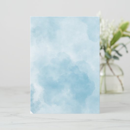 Uitnodigingen - Hoofd in de WOLKEN (Staand voorkant)