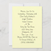 Uitnodigingen Hoogste Mode Sweet Zestien-partijthe (Achterkant)