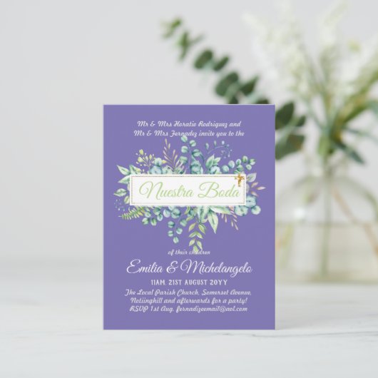 Uitnodigingen Huwelijk Goedkoop MODERNE KAARTEN (Staand voorkant)