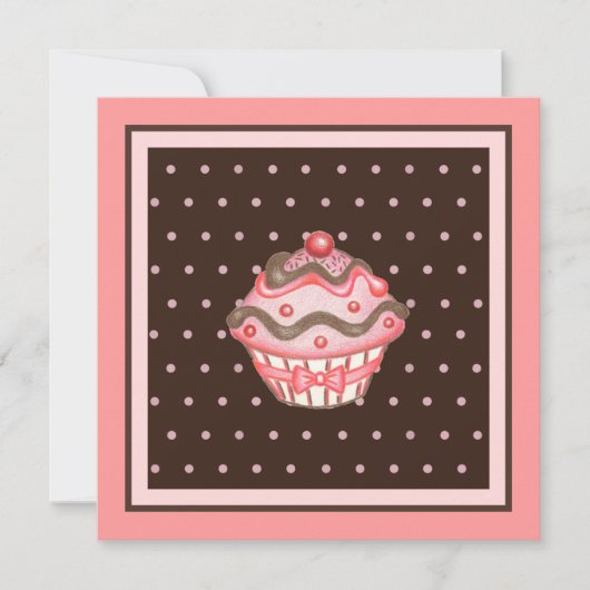 Uitnodigingen in de vorm van Cupcakes (Voorkant)