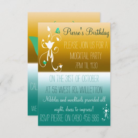 Uitnodigingen in de woestijn (Voorkant / Achterkant)