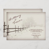 Uitnodigingen in het kader van het Rustic Country  (Voorkant / Achterkant)